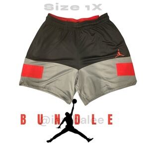 Nike Jordan Dri Fit Air Statement Shorts Black/Gray/Red NWT CZ4766-010 Size XL